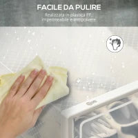 Mobile Scarpiera Rettangolare in Plastica PP, 18 Box 25x35x19 cm per Scarpe max 43 EU, Vestiti e Libri