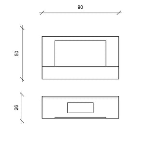 Bmovie - Biocamino da parete in metallo nero