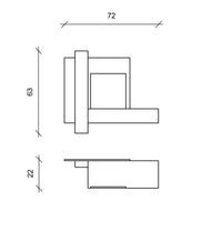 Chassis - Biocamino da parete in Metallo Nero