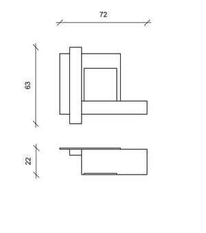 Chassis - Biocamino da parete in Metallo Nero