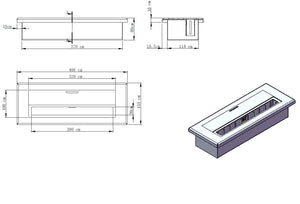 Base - Candela da tavolo al bioetanolo in acciaio cromato