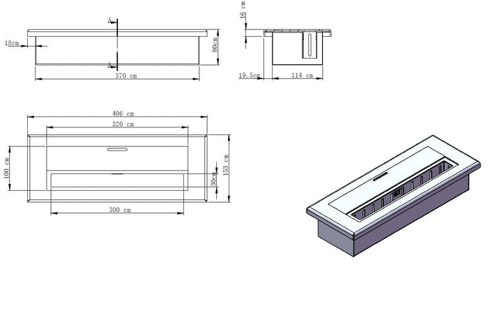 Base - Candela da tavolo al bioetanolo in acciaio cromato