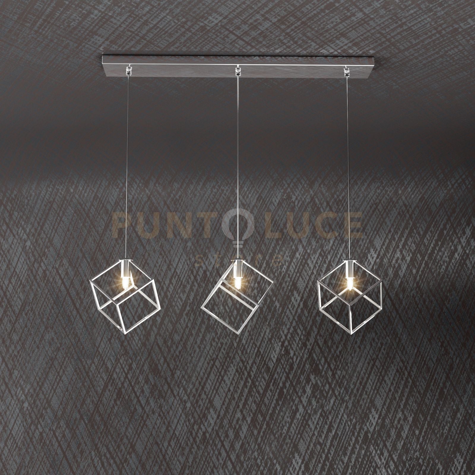 FRAME SOSPENSIONE RETTANGOLARE 3 LUCI 1125-S3 R