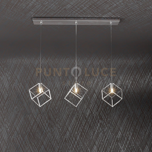 FRAME SOSPENSIONE RETTANGOLARE 3 LUCI 1125-S3 R