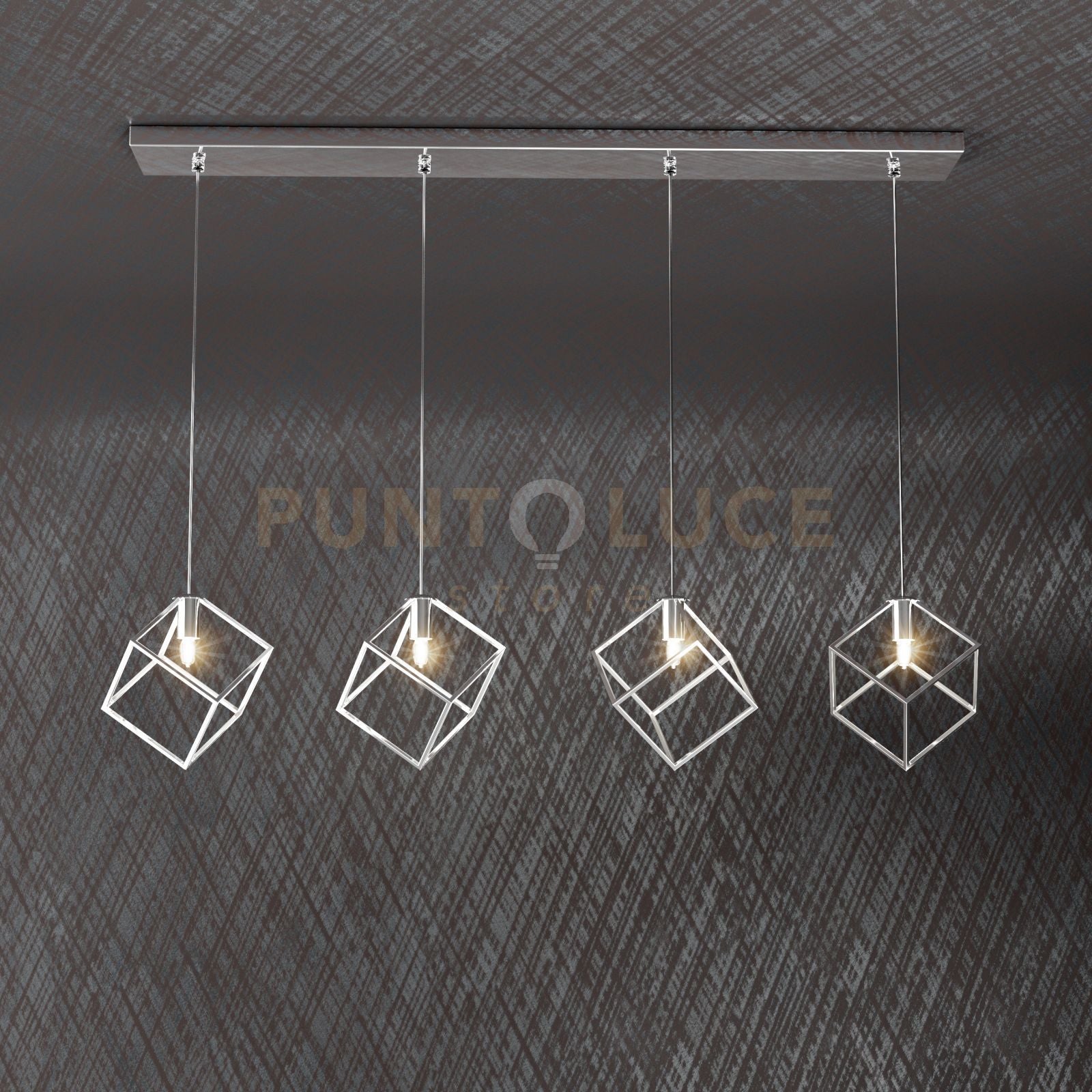 FRAME SOSPENSIONE RETTANGOLARE 4 LUCI 1125-S4 R