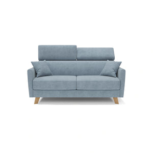 Francy Divano letto matrimoniale con poggiatesta regolabili in tessuto impermeabile e smacchiabile T17 200 cm (mat. 160x197) carta da zucchero