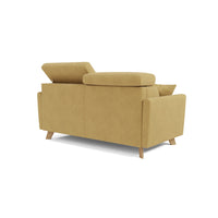 Francy Divano letto matrimoniale con poggiatesta regolabili in tessuto impermeabile e smacchiabile T17 180 cm (mat. 140x197) giallo