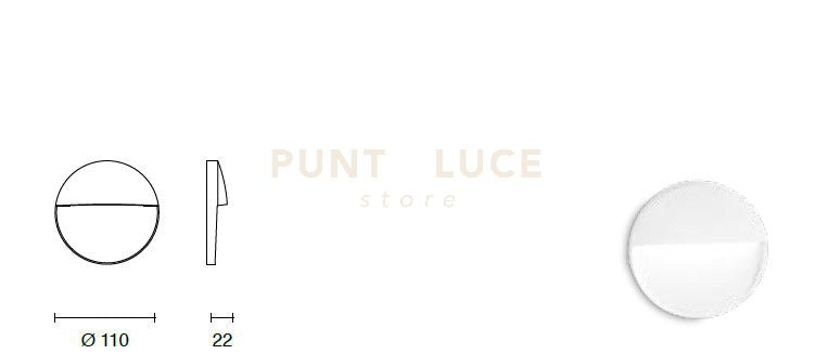 FREE ROUND SEGNAPASO DA ESTERNO 4000K 180LM 3W IP54 BIANCO