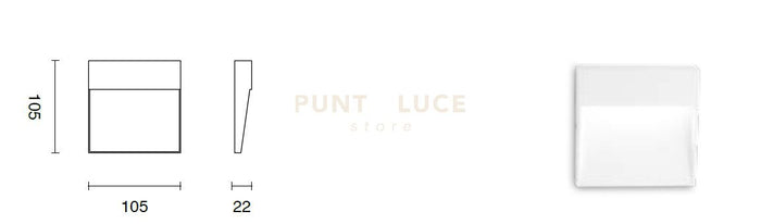 FREE SQUARE SEGNAPASSO DA ESTERNO 4000K 180LM 3W IP54 BIANCO