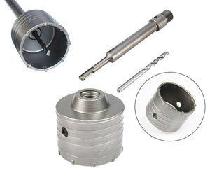 FRESA A TAZZA 100mm CAROTATRICE CON ASTA SDS PLUS 90mm CALCESTRUZZO CEMENTO