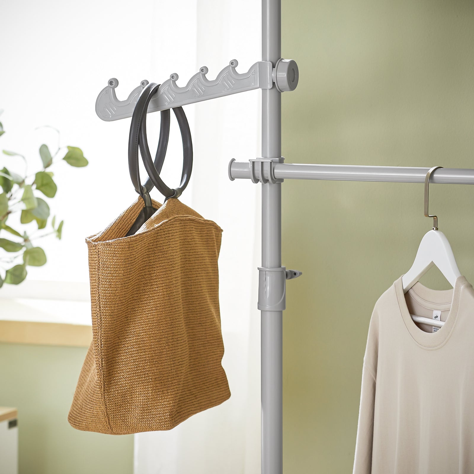 Cabina Armadio Guardaroba Componibile Appendiabiti Grigio FRG109-HG