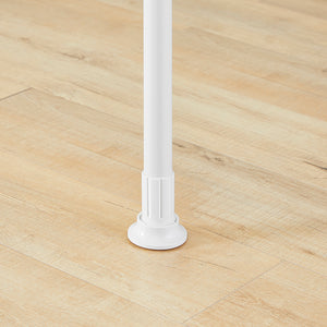 SoBuy FRG109-II-W Telescopic Appendiabiti da Terra, Robusto Stand Appendiabiti con Aste, Armadio Aperto Regolabile per Camera da Letto, Porta Abiti Bianco