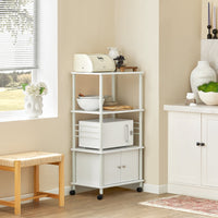 Mensole per Forno a microonde, Carrello da cucina, armadietto cucina Bianco FRG12-W