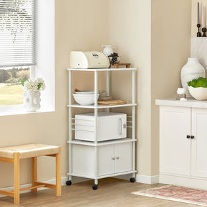 Mensole per Forno a microonde, Carrello da cucina, armadietto cucina Bianco FRG12-W