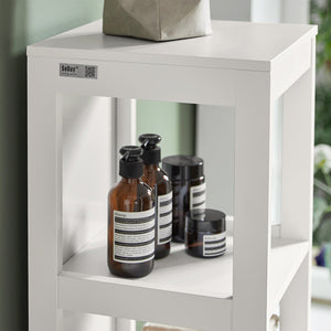 Mobiletto Bagno Colonna Bagno Cassettiera Bagno salvaspazio L30*P30*A145 cm Bianco FRG126-W