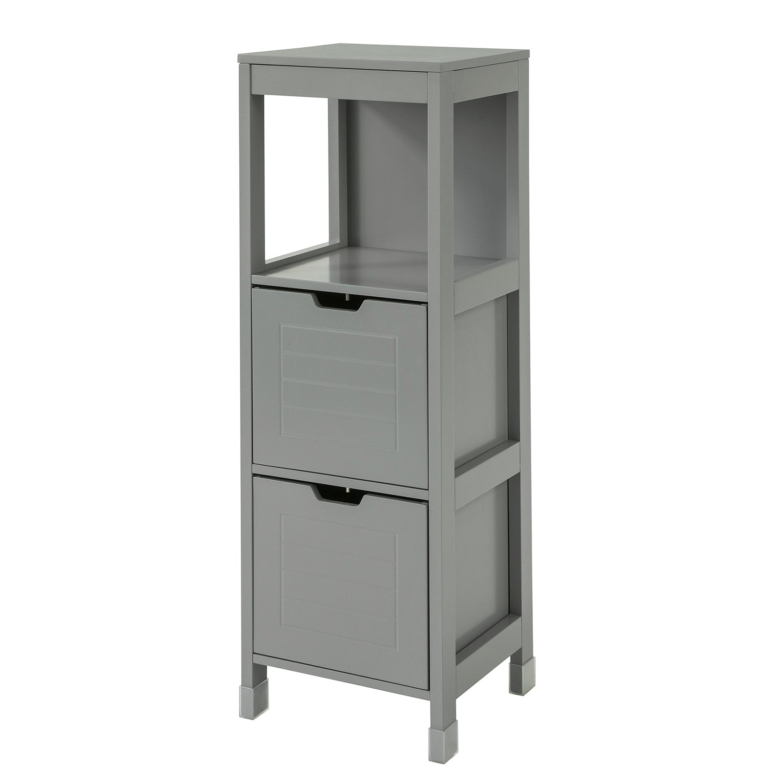 Mobile Bagno Colonna mobiletto Bagno salvaspazio Grigio L30*P30*A90 cm Grigio Scuro FRG127-SG