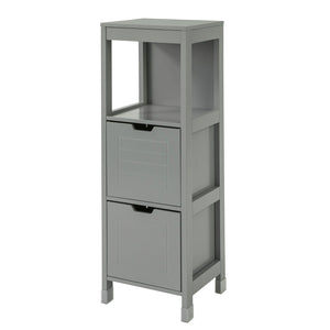 Mobile Bagno Colonna mobiletto Bagno salvaspazio Grigio L30*P30*A90 cm Grigio Scuro FRG127-SG