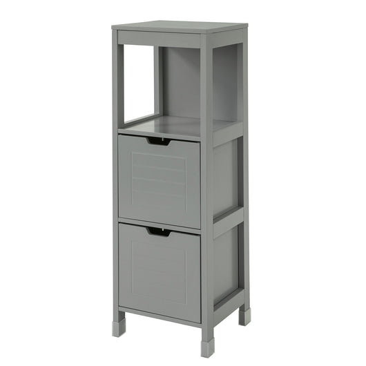 Mobile Bagno Colonna mobiletto Bagno salvaspazio Grigio L30*P30*A90 cm Grigio Scuro FRG127-SG