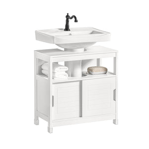 Mobile Sottolavabo Per Bagno con Poggiapiedi Sottolavabo Bagno Mobile Bagno Sottolavabo Bianco FRG128-II-W