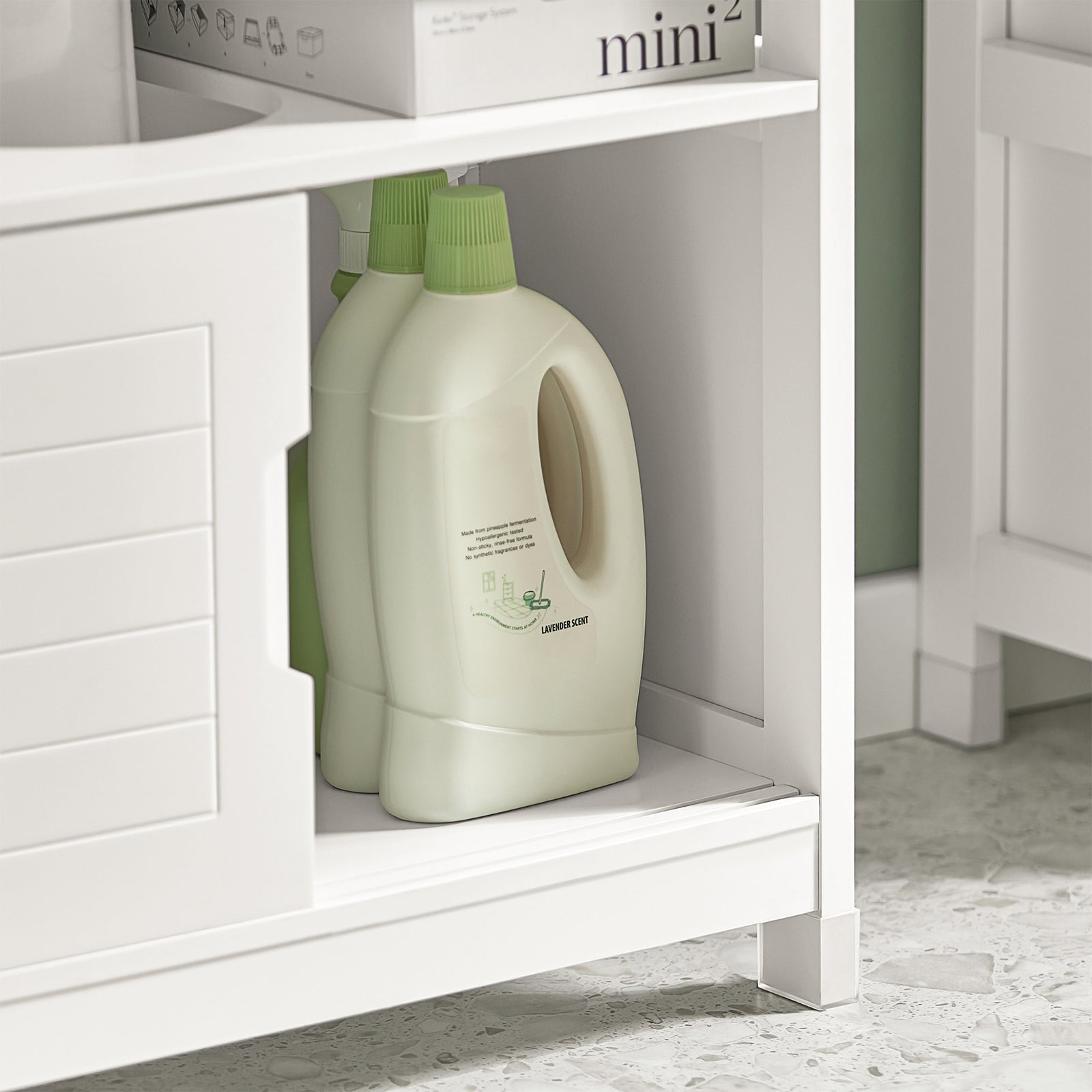 Mobile Sottolavabo Per Bagno con Poggiapiedi Sottolavabo Bagno Mobile Bagno Sottolavabo Bianco FRG128-II-W