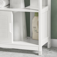 Mobile Sottolavabo Per Bagno con Poggiapiedi Sottolavabo Bagno Mobile Bagno Sottolavabo Bianco FRG128-II-W