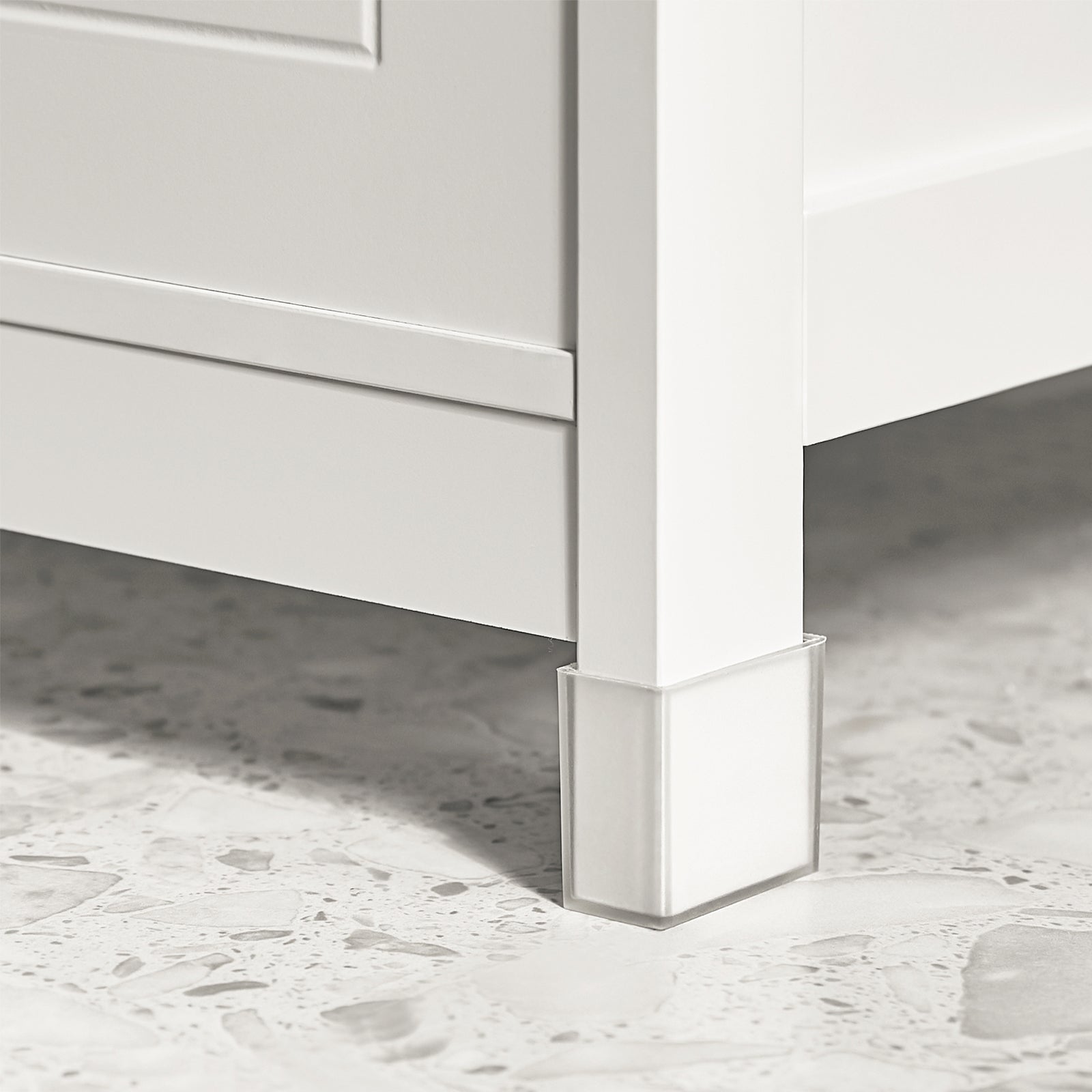 Mobile Sottolavabo Per Bagno con Poggiapiedi Sottolavabo Bagno Mobile Bagno Sottolavabo Bianco FRG128-II-W