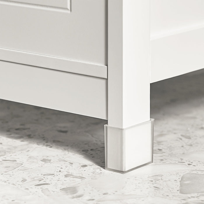 Mobile Sottolavabo Per Bagno con Poggiapiedi Sottolavabo Bagno Mobile Bagno Sottolavabo Bianco FRG128-II-W