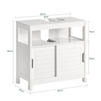 Mobile Sottolavabo Per Bagno con Poggiapiedi Sottolavabo Bagno Mobile Bagno Sottolavabo Bianco FRG128-W