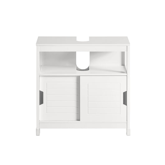 Mobile Sottolavabo Per Bagno con Poggiapiedi Sottolavabo Bagno Mobile Bagno Sottolavabo Bianco FRG128-W