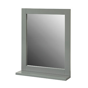 Specchio Bagno Specchio Da Parete Mensola Bagno Bianco A Muro Grigio Scuro FRG129-SG