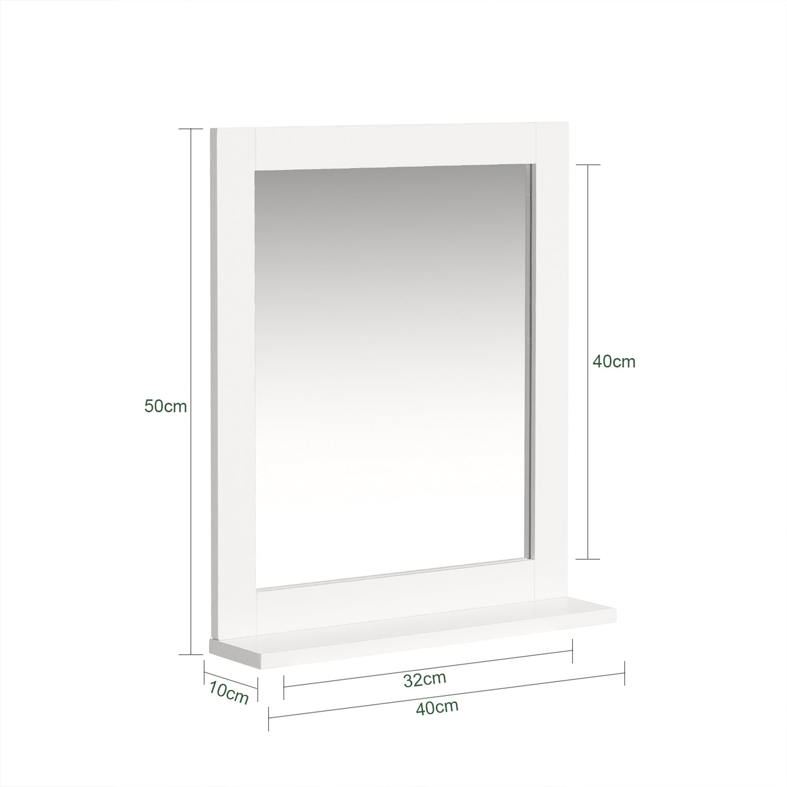 Specchio Bagno Specchio Da Parete Mensola Bagno Bianco A Muro Bianco FRG129-W