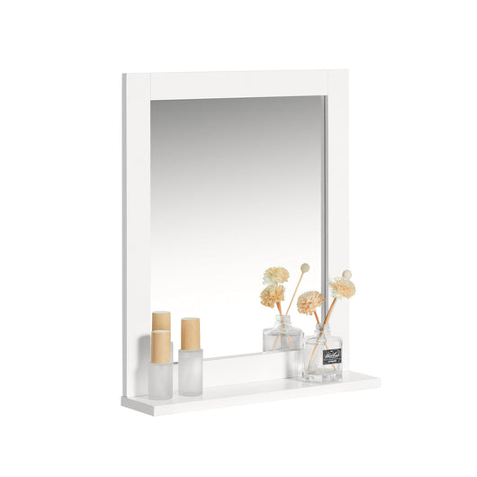 Specchio Bagno Specchio Da Parete Mensola Bagno Bianco A Muro Bianco FRG129-W