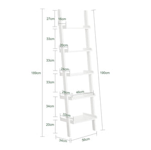 Scaffale a scala,Librerie, Scaffale da angolo Bianco FRG17-W