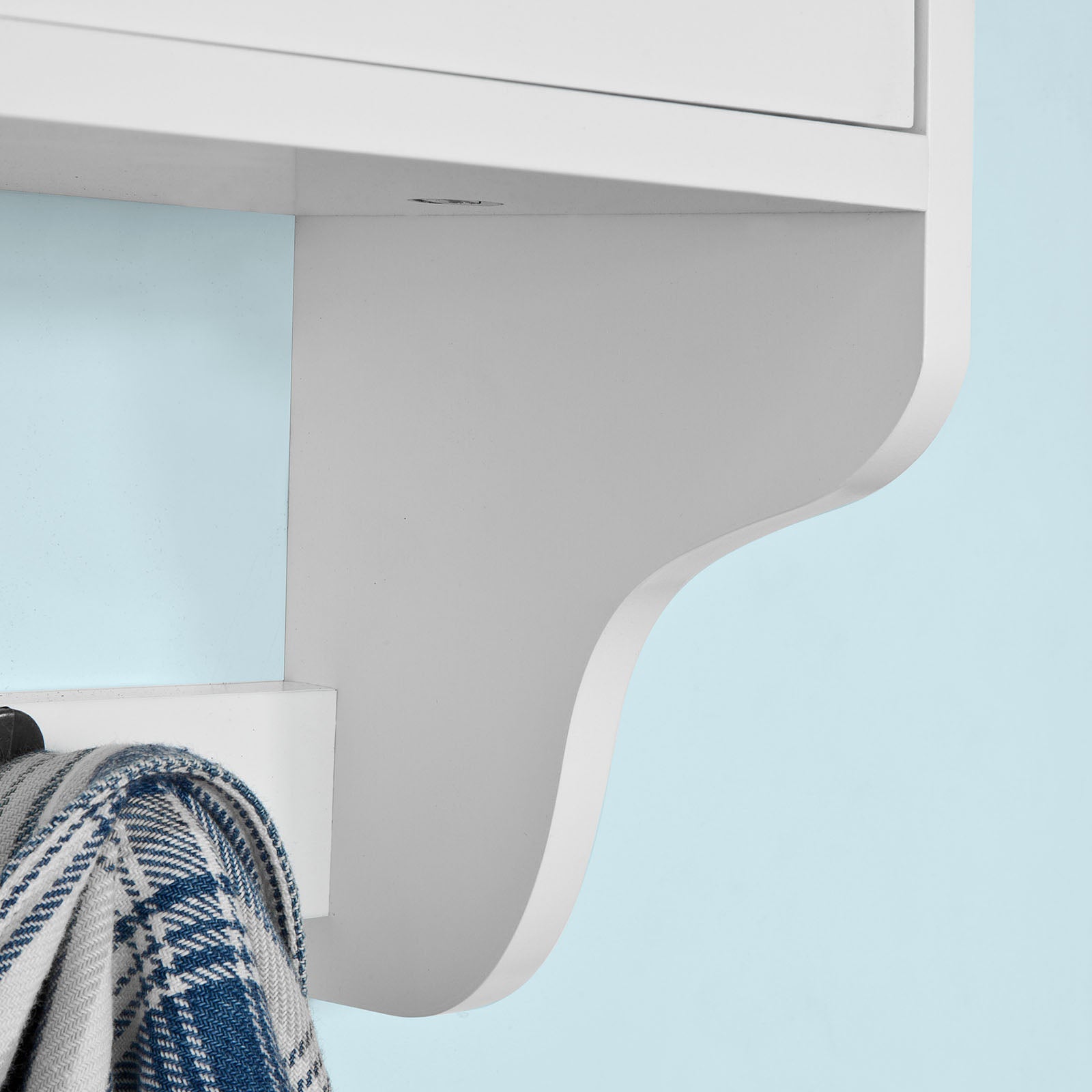 Appendiabiti A Parete Attaccapanni Da Muro Mensole Da Muro Bianco FRG178-W SoBuy