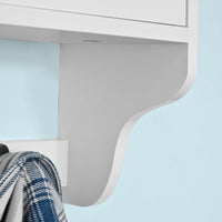 Appendiabiti A Parete Attaccapanni Da Muro Mensole Da Muro Bianco FRG178-W SoBuy