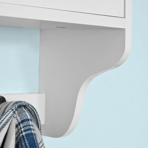 Appendiabiti A Parete Attaccapanni Da Muro Mensole Da Muro Bianco FRG178-W SoBuy