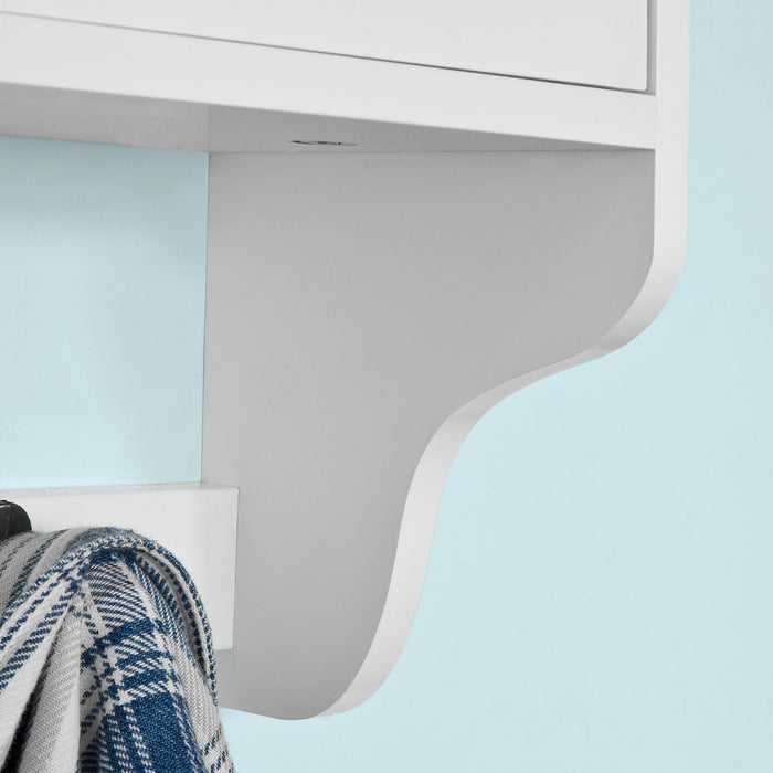 Appendiabiti A Parete Attaccapanni Da Muro Mensole Da Muro Bianco FRG178-W SoBuy