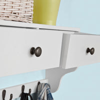 Appendiabiti A Parete Attaccapanni Da Muro Mensole Da Muro Bianco FRG178-W SoBuy