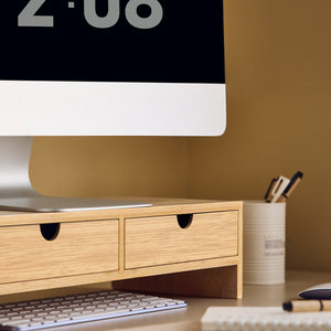 supporto monitor pc da scrivania con due cassetti FRG198-N