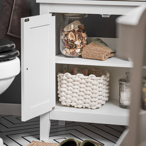 Mobiletto Bagno Colonna Bagno Cassettiera Bagno Bianco Con Cassetti Frg202-W