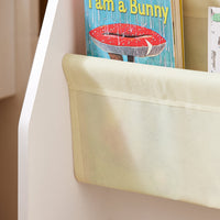 Libreria,Portariviste a terra, scaffale per riviste, 4 scomparti, 62x30x71cm FRG225-W