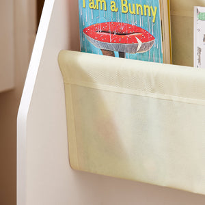 Libreria,Portariviste a terra, scaffale per riviste, 4 scomparti, 62x30x71cm FRG225-W