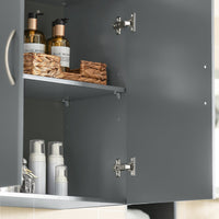 Armadietto pensile da bagno Mobile da parete per il cucina 2 ante 60x30x30cm Grigio FRG231-DG