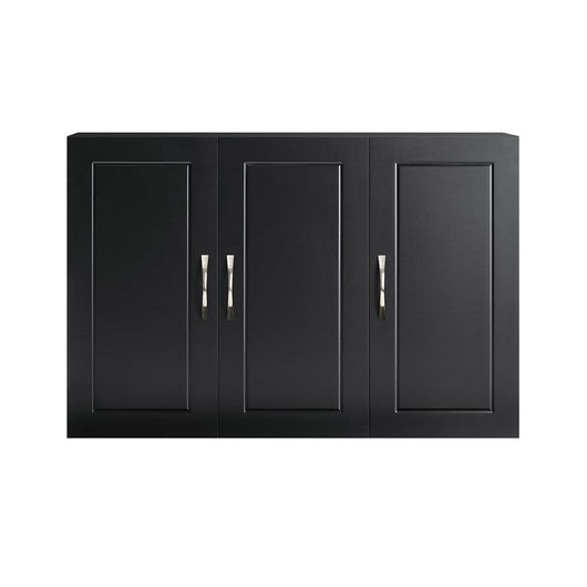 Armadietto pensile da bagno Mobile da parete per il cucina 3 ante 90x30x60cm Nero FRG231-L-SCH
