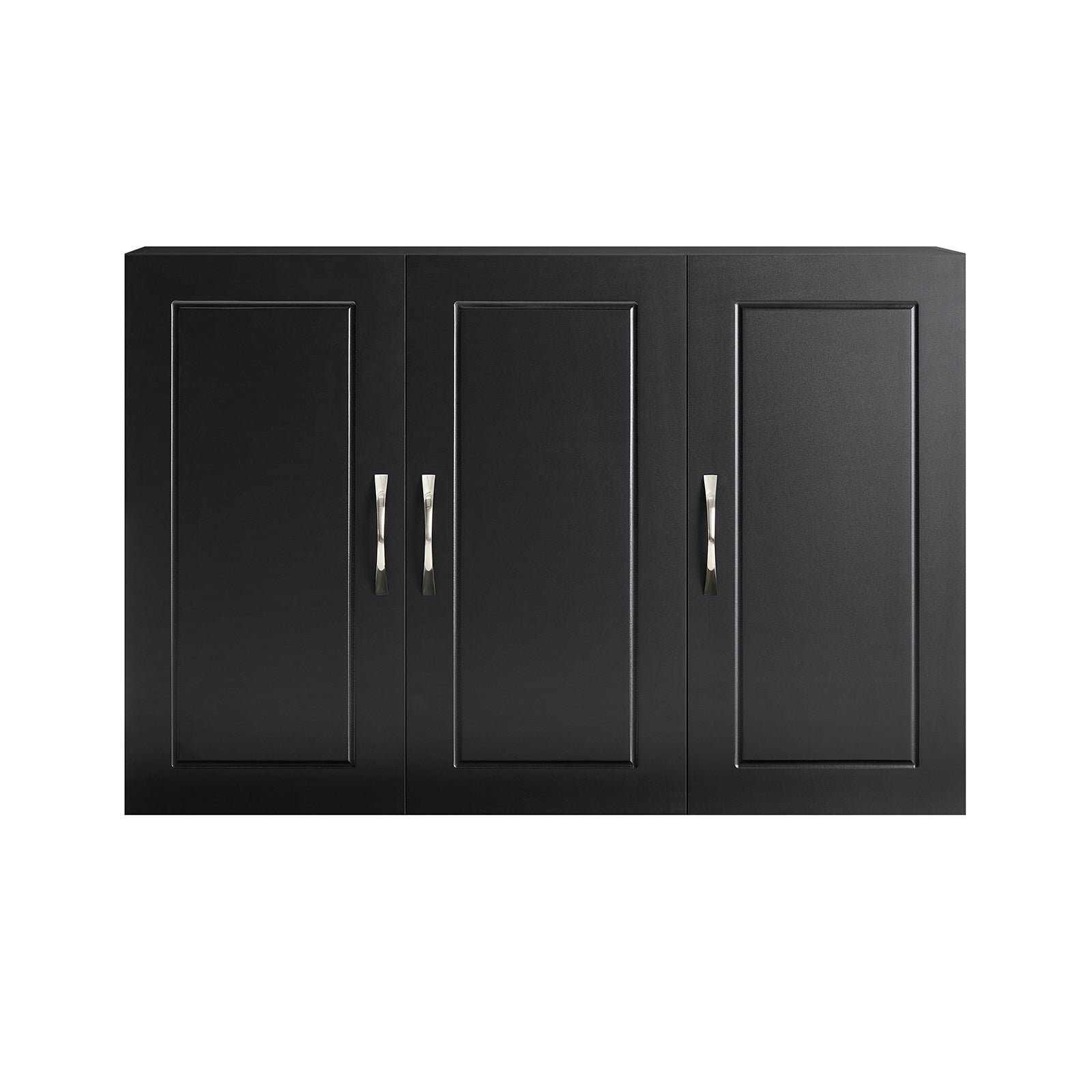 Armadietto pensile da bagno Mobile da parete per il cucina 3 ante 90x30x60cm Nero FRG231-L-SCH