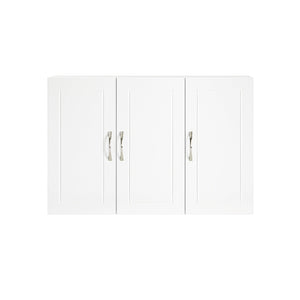 Armadietto pensile da bagno Mobile da parete per il cucina 3 ante 90x30x60cm Bianco FRG231-L-W