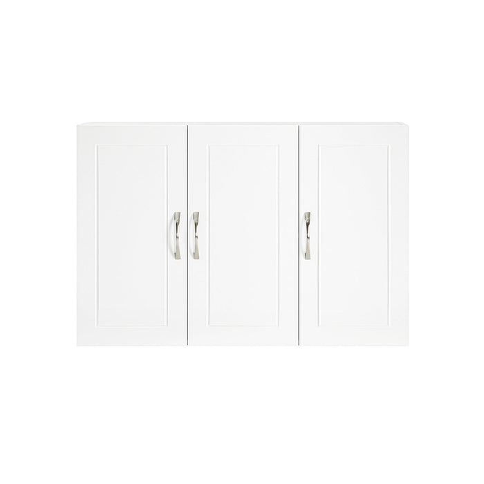 Armadietto pensile da bagno Mobile da parete per il cucina 3 ante 90x30x60cm Bianco FRG231-L-W