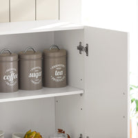 Armadietto pensile da bagno Mobile da parete per il cucina 2 ante 60x30x30cm Bianco FRG231-W