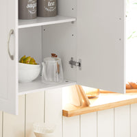Armadietto pensile da bagno Mobile da parete per il cucina 2 ante 60x30x30cm Bianco FRG231-W