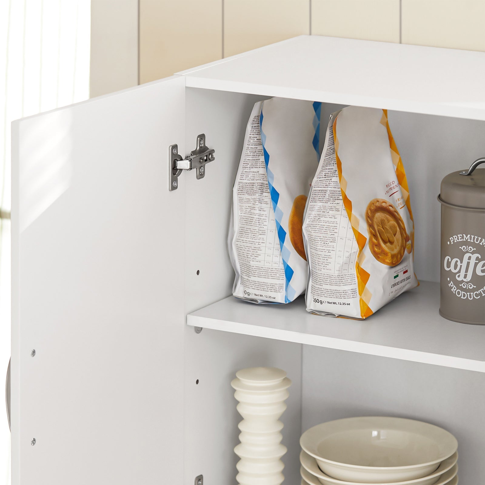 Armadietto pensile da bagno Mobile da parete per il cucina 2 ante 60x30x30cm Bianco FRG231-W